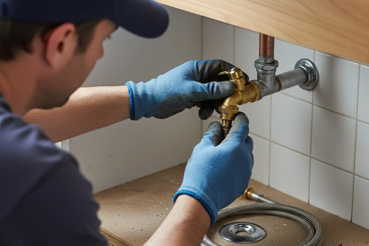 Shutoff valve and fitting work during Faucet and Fixture Repair in Higley